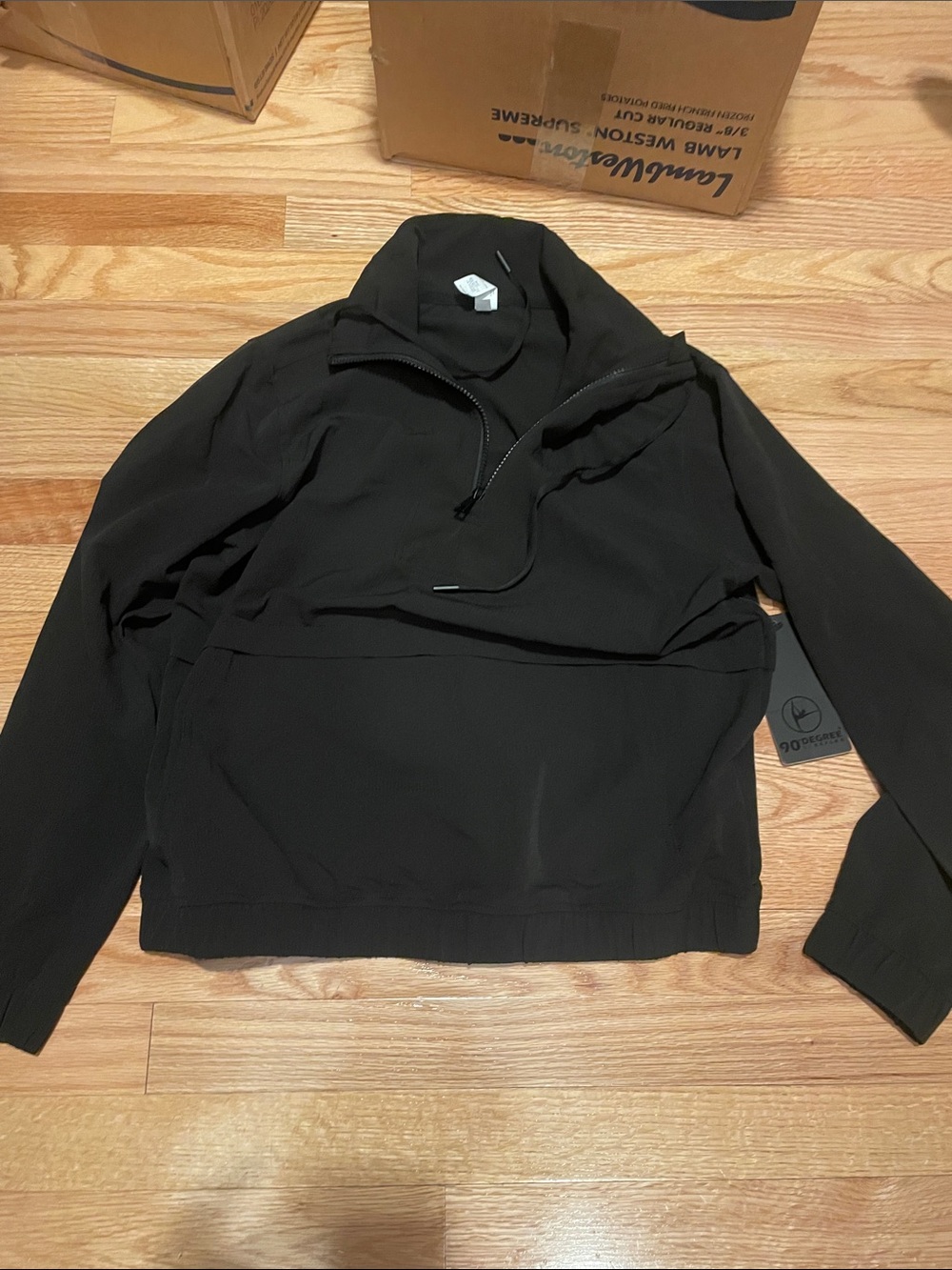 90 Degree By Reflex Black high neck Quarter-Zip Pullover
